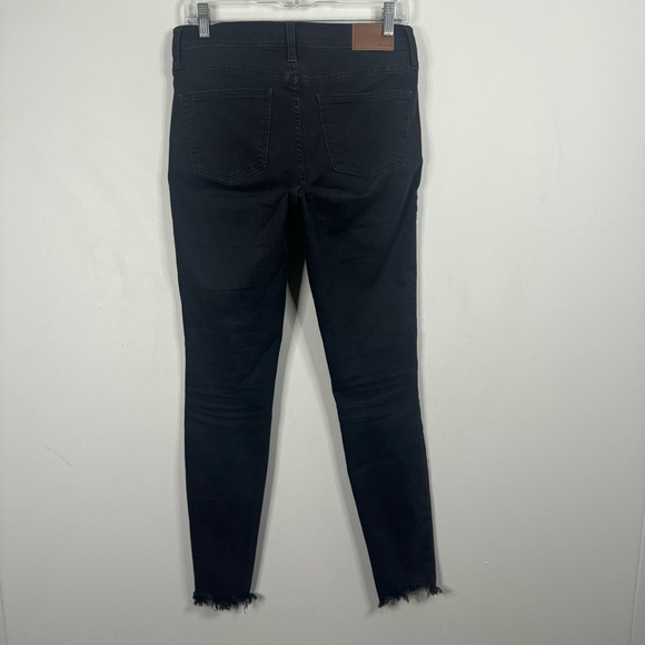 Madewell Tall 9" High-Rise Skinny Jeans Berkeley Black Button Fly Size 27 T Long - Picture 10 of 13